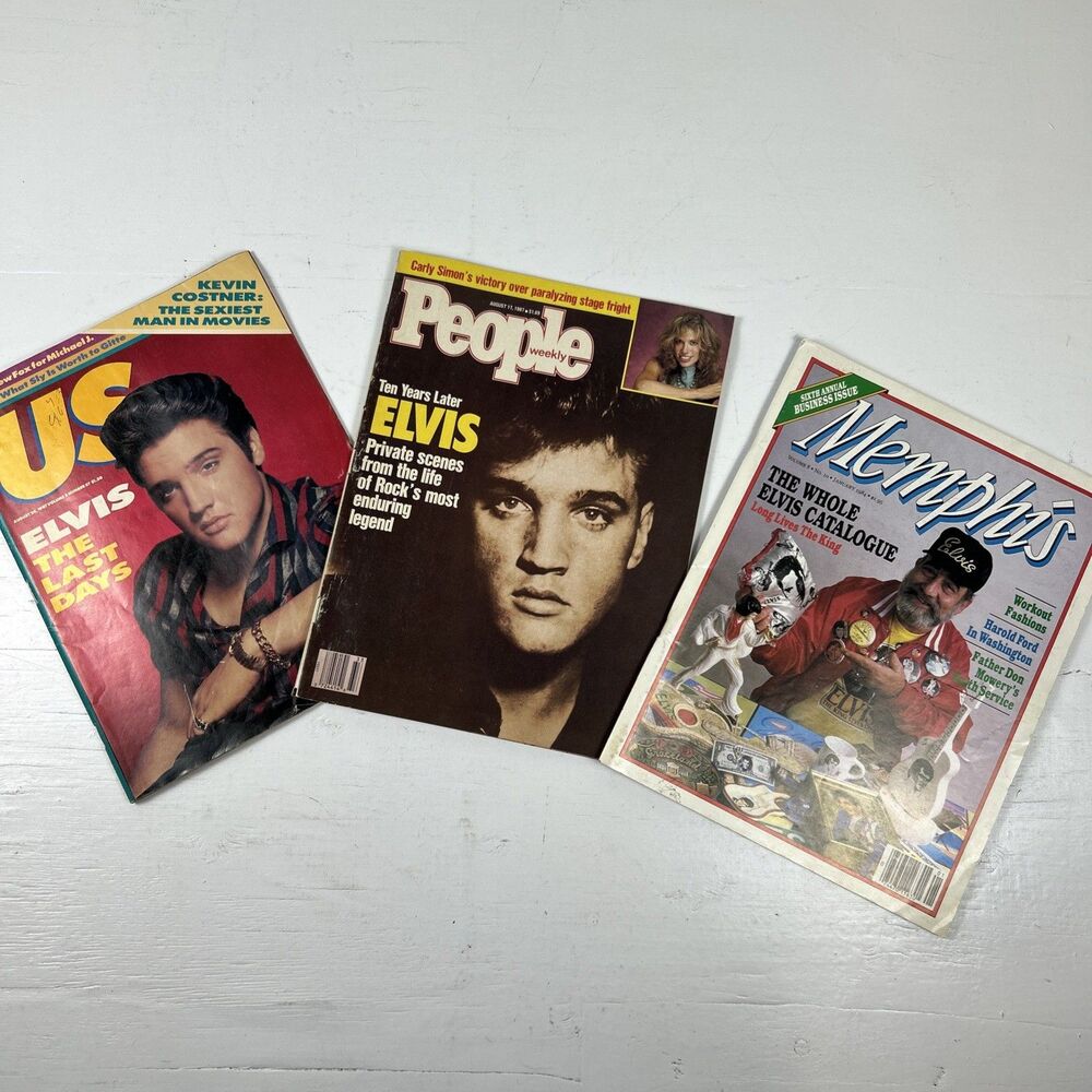 Vintage Elvis Presley Magazine Lot of 3 People Weekly US Memphis